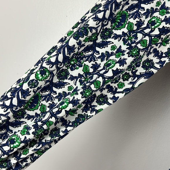 MICHAEL Michael Kors Boho Tiered Mix Print Peasant Midi Dress Medium Blue Green - Picture 8 of 12